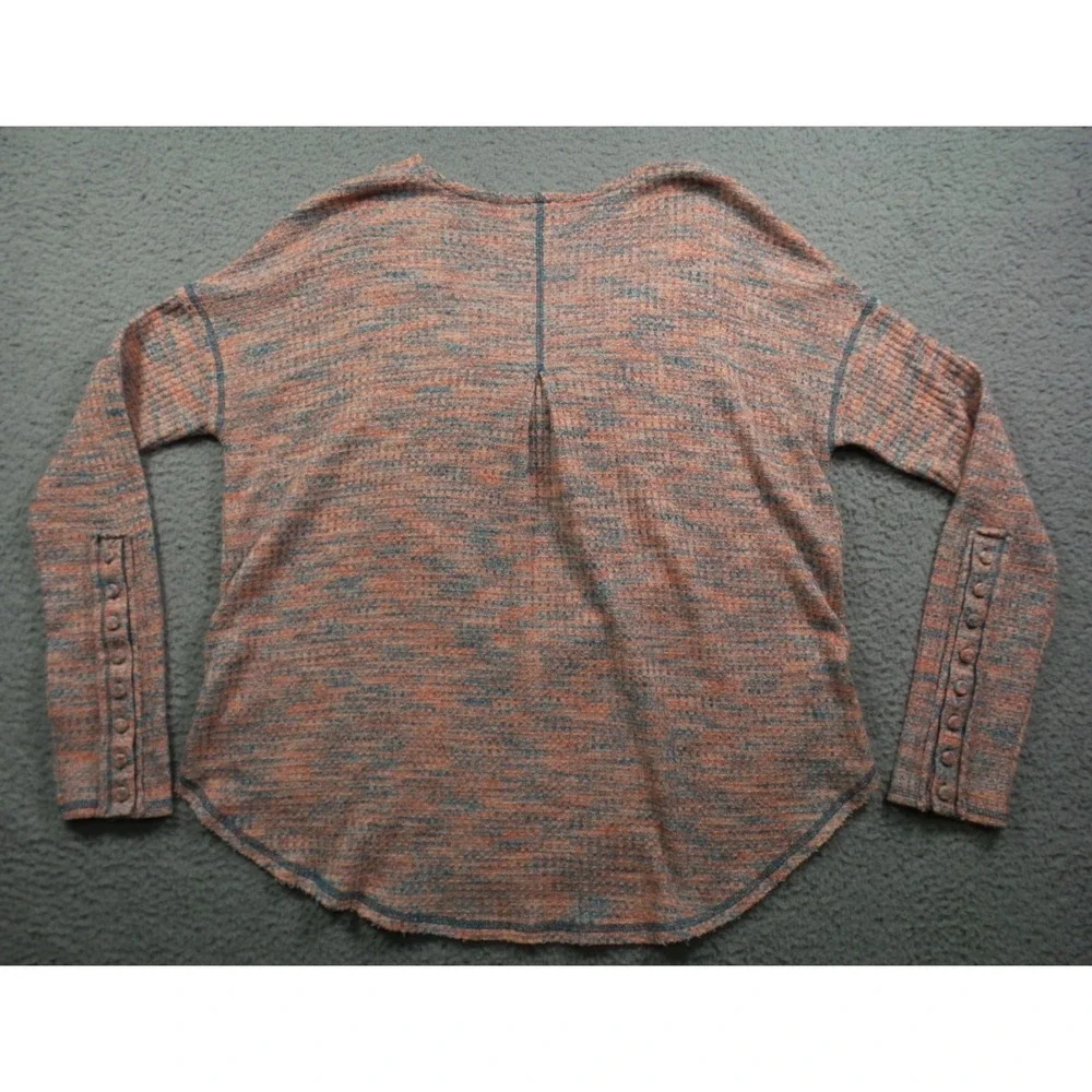 Free People Top Womens Small Multicolor Misty Long Sleeve On‎ or Off Shoulder